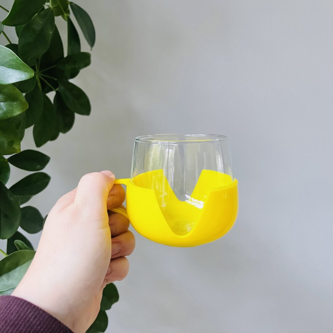 Vintage theeglazen met kunststof houder - Afbeelding 2