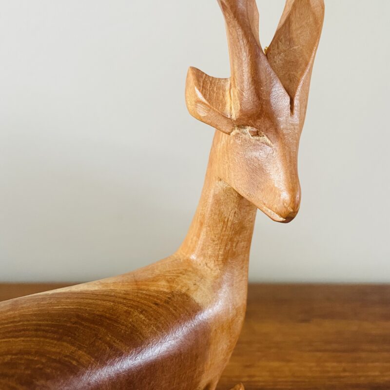 Vintage houten hert antilope