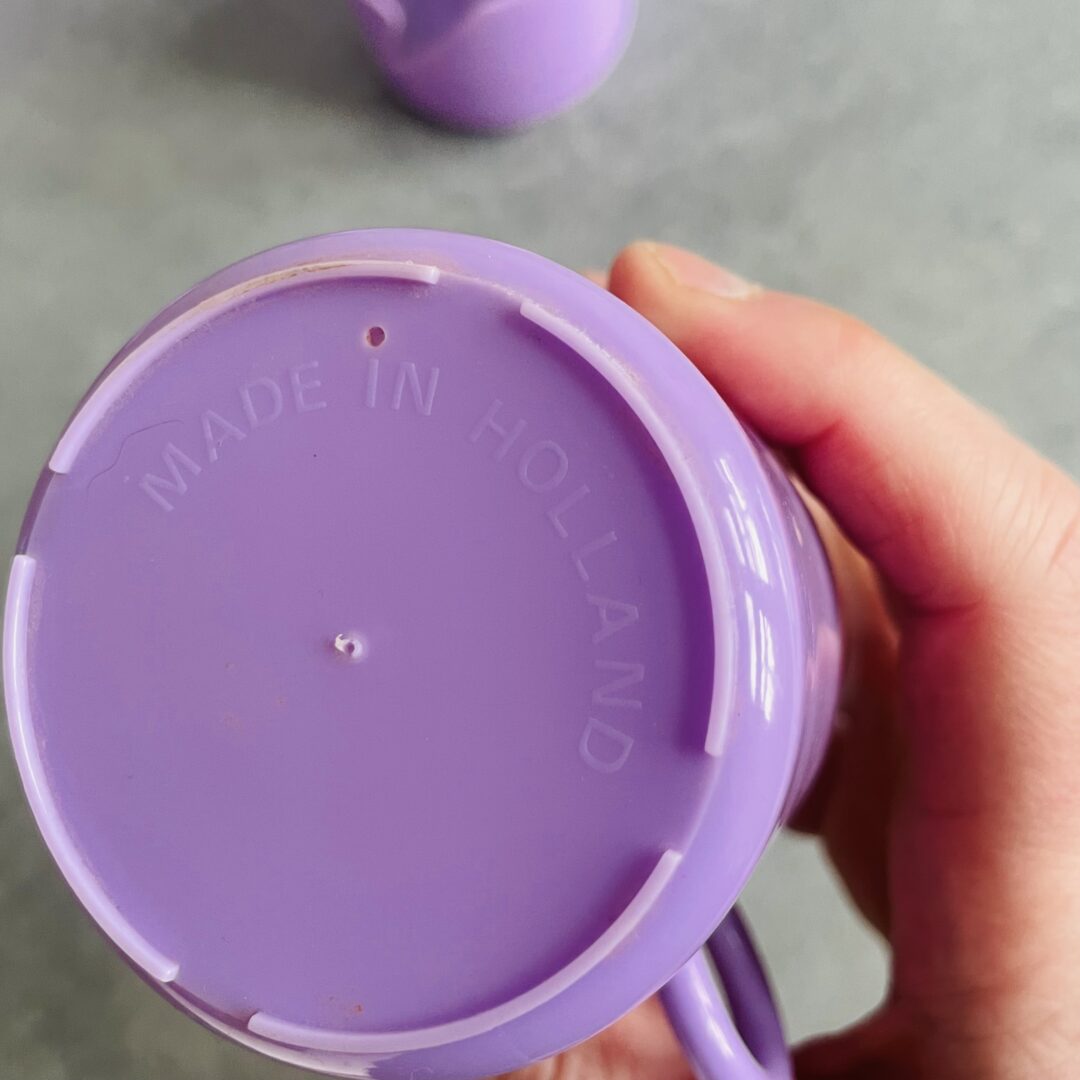 Vintage theeglazen - set van 4 - Lila - Afbeelding 3