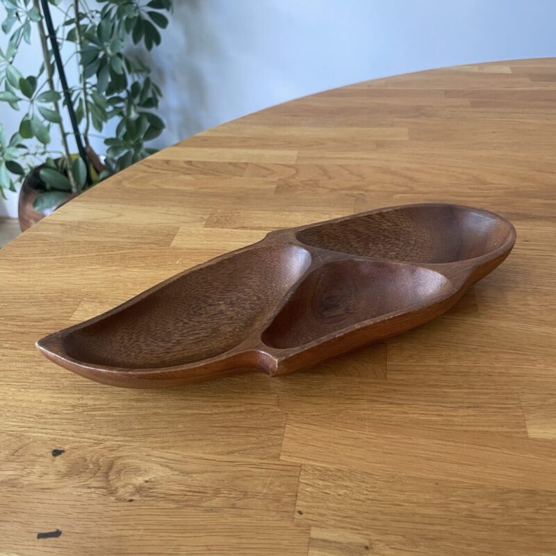 Vintage houten snackschaal